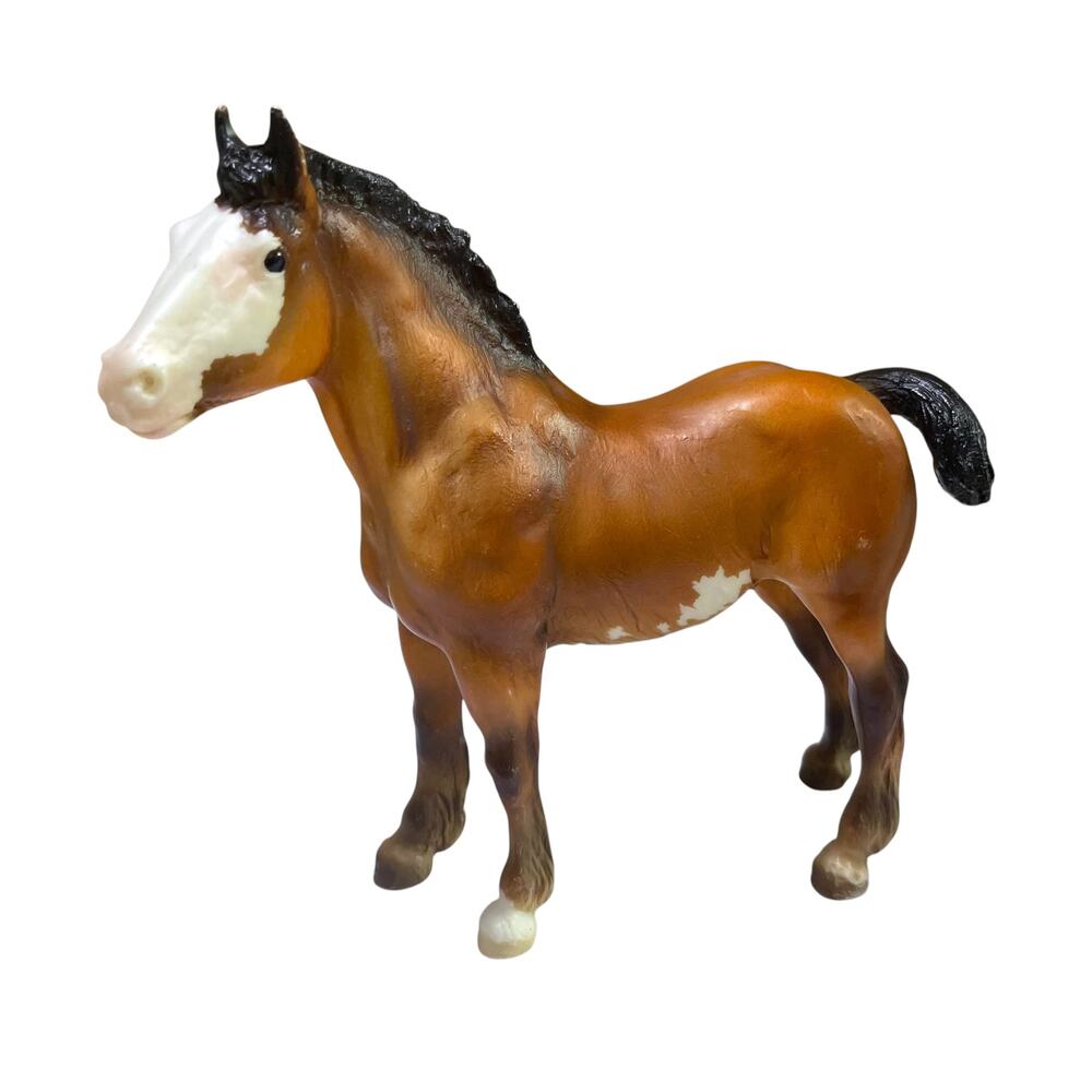 Breyer Clydesdale Foal Bluebell Model Horse Figurine Brown White Vintage